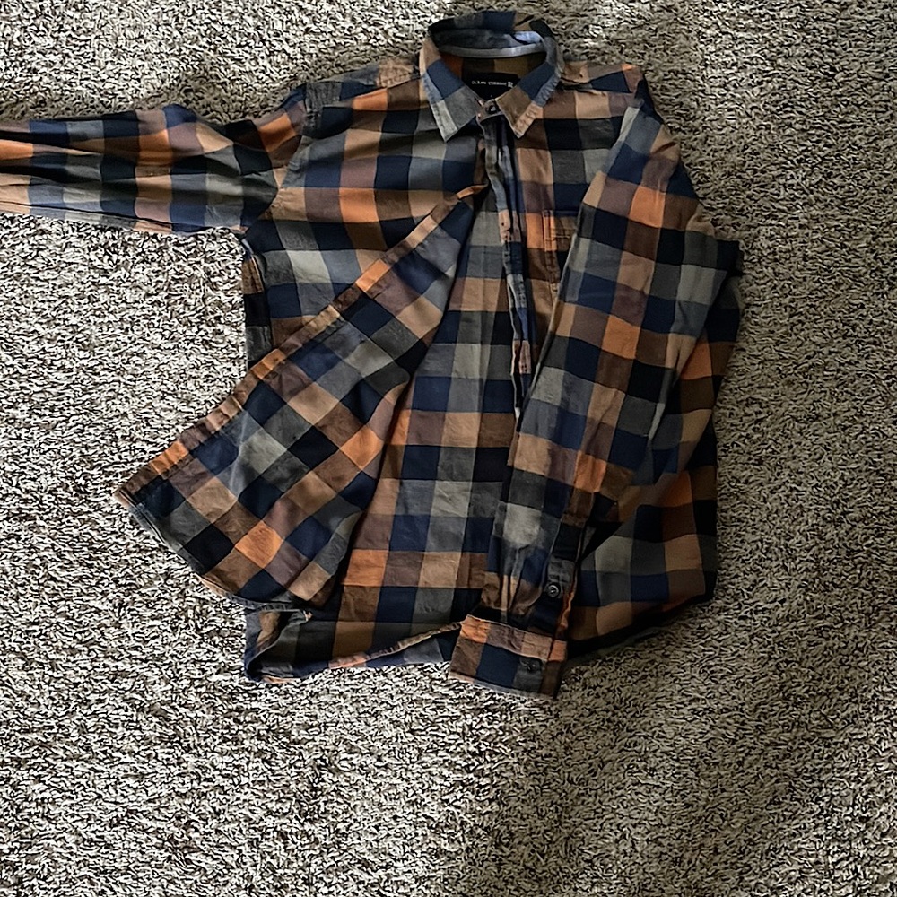 Earth Toned Flannel by Ocean Current Size small.